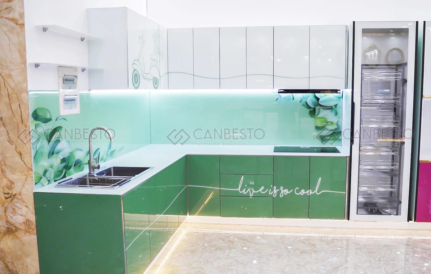 Canbesto: Tủ bếp nhôm kính, thiết kế nội thất tại Biên Hòa - Đồng Nai.